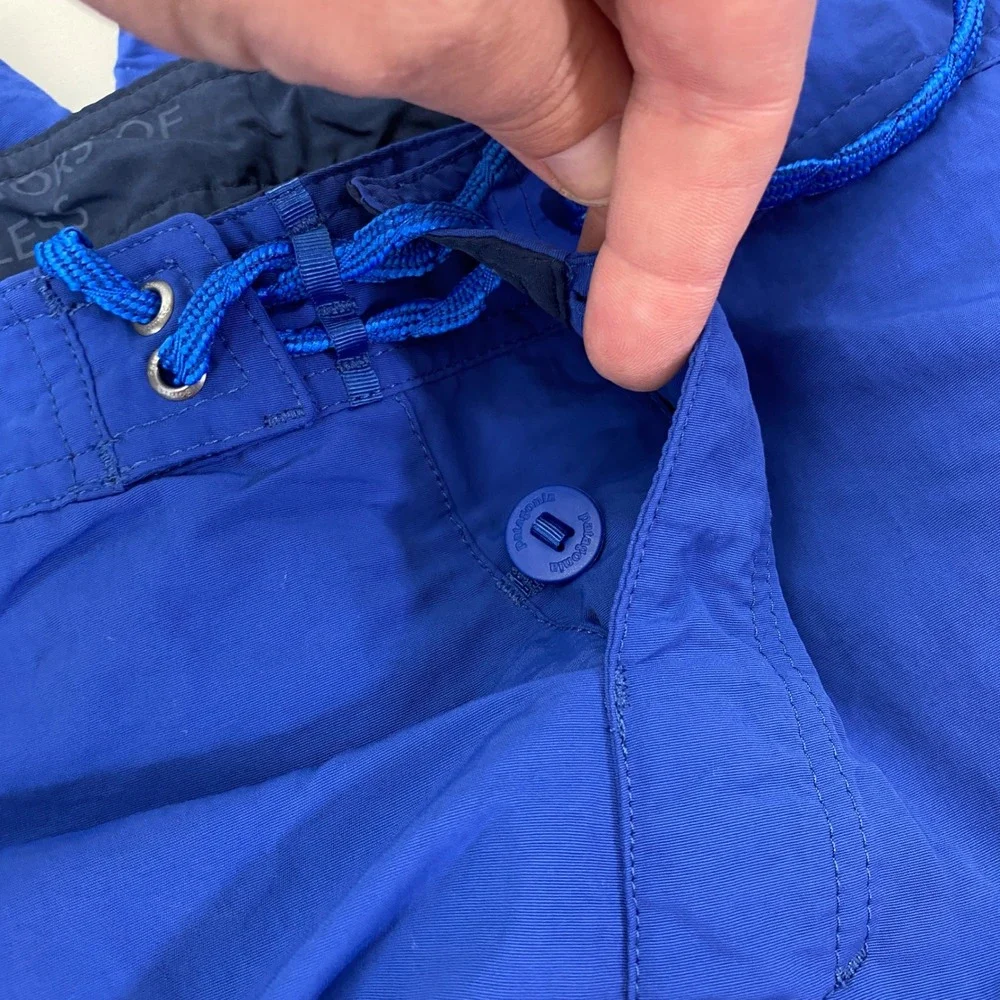 Patagonia Wavefarer Board Shorts Mens 38 Blue Recycled Nylon Swim Trunks Surf